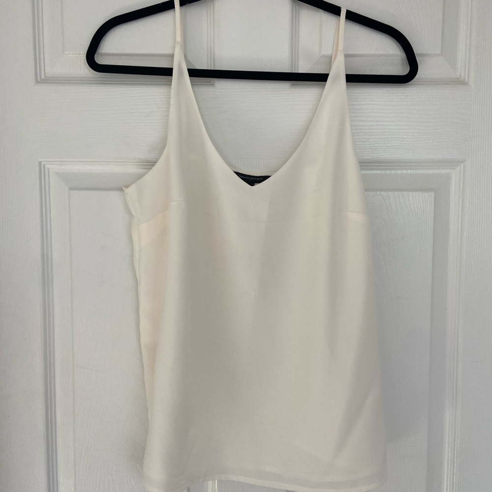 Banana Republic cream blouse